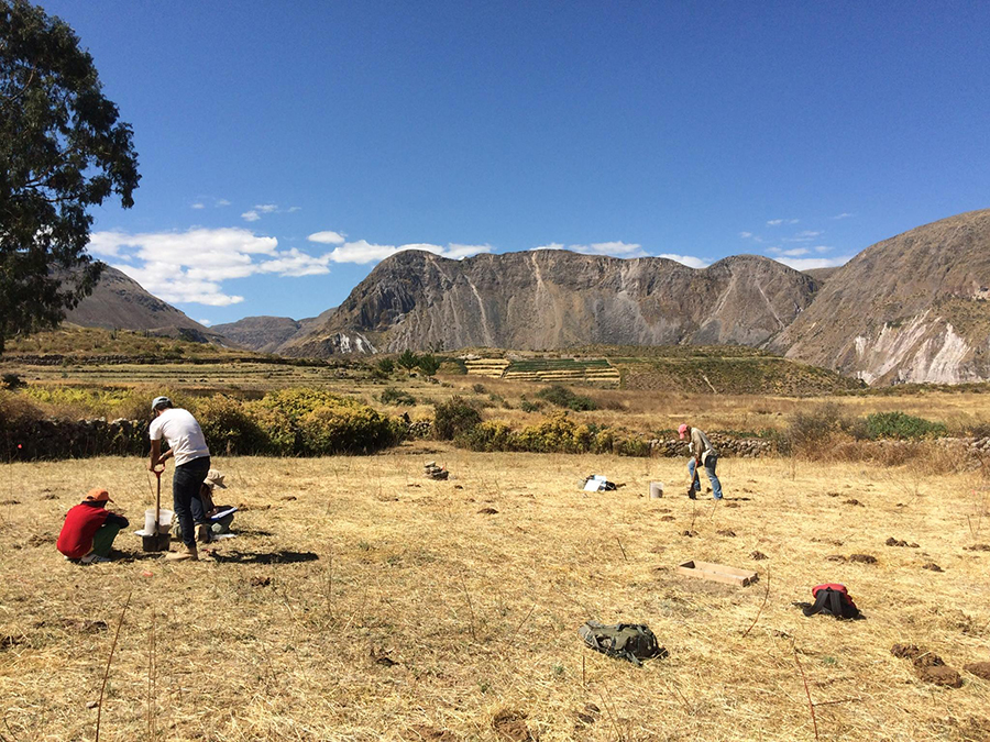 U of U Students taking samples